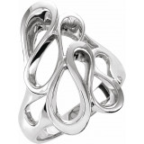 14K White 22 mm Freeform Ring - 551637281P photo