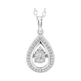 Gems One 14KT White Gold & Diamond Rhythm Of Love Neckwear Pendant  - 1/4 ctw - ROL1232-4WC photo