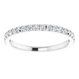 14K White 1/4 CTW Diamond French-Set Anniversary Band - 1238836000P photo 3