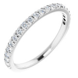 14K White 1/4 CTW Diamond French-Set Anniversary Band - 1238836000P photo