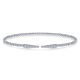 Gabriel & Co. 14k White Gold Bujukan Diamond Bangle Bracelet - BG4216-65W45JJ photo