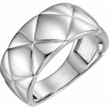 14K White Quilted Ring - 51685600P photo