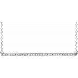 14K White 1/6 CTW Diamond Bar 16-18 Necklace - 65108460001P photo