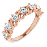 14K Rose 7/8 CTW Diamond Anniversary Band - 1241146034P photo