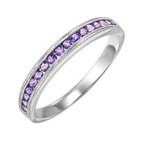 Gems One 14Kt White Gold Amethyst (1/3 Ctw) Ring - FR1244-4W photo