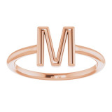 14K Rose Initial M Ring - 51895175P photo 3