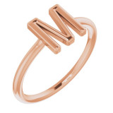 14K Rose Initial M Ring - 51895175P photo