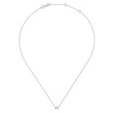 Gabriel & Co. 14k White Gold Lusso Diamond Initial Necklace - NK4577M-W45JJ photo 2