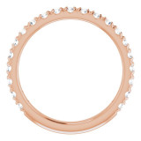 14K Rose 5/8 CTW Diamond French-Set Anniversary Band - 123223602P photo 2