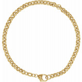 14K Yellow Solid Rolo 7 Bracelet - CH211140462P photo