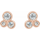 14K Rose 1/5 CTW Diamond Geometric Cluster Earrings - 86752602P photo 2