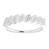 14K White 1/8 CTW Diamond Leaf Ring - 122973600P photo 3