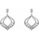 14K White Vintage-Inspired Dangle Earrings - 86882600P photo 2