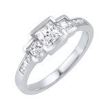 Gems One 14Kt White Gold Diamond (1/2Ctw) Ring - RG73326-4WC photo