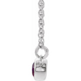 14K White Amethyst & .02 CTW Diamond 18 Necklace - 86793693P photo 2