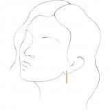 14K Yellow 29x2.4 mm Sculptural Bar Earrings - 86791601P photo 3