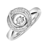 Gems One Silver (SLV 995) Diamond Rhythm Of Love Fashion Ring  - 1/10 ctw - ROL1171-SSWD photo
