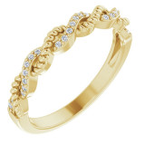 14K Yellow .08 CTW Diamond Stackable Ring - 65196960000P photo