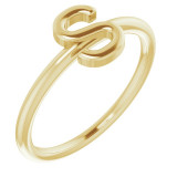 14K Yellow Initial S Ring - 51895210P photo