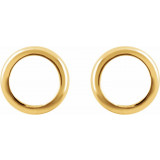 14K Yellow Circle Earrings - 651817100P photo 2