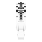 14K White 1/4 CTW Black Diamond Pattern Ring - 9860600P photo 4