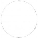 14K White 1/4 CTW Diamond 3-Station 18 Necklace - 6857760008P photo