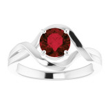 14K White Mozambique Garnet Ring - 7184060001P photo 3