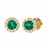 Stanton Color 14k Gold Emerald Earrings photo