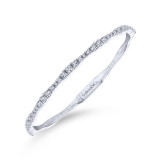 Gabriel & Co. 14k White Gold Demure Diamond Bangle Bracelet - BG3707-65W45JJ photo 2