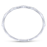 Gabriel & Co. 14k White Gold Demure Diamond Bangle Bracelet - BG3707-65W45JJ photo 3