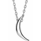 14K White Crescent 16-18 Necklace - 86607600P photo