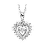 Gems One Silver (SLV 995) Diamond Rhythm Of Love Neckwear Pendant  - 1/4 ctw - ROL1195-SSWD photo