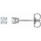 14K White 1/5 CTW Diamond Earrings - 187460049P photo