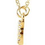14K Yellow .07 CTW Diamond XO 16 1/2 Necklace - 8584060000P photo 2