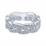 Gabriel & Co. 14k White Gold Stackable Diamond Ring - LR5673W45JJ photo