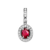 Gems One 14Kt White Gold Diamond (1/8Ctw) & Ruby (5/8 Ctw) Pendant - RPT710P-4WCR photo