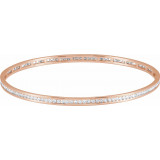 14K Rose 2 1/4 CTW Diamond Stackable Bangle 8 Bracelet - 67336103P photo