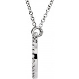 14K White 1/8 CTW Diamond 16 Necklace - 84155101P photo 2