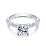 Gabriel & Co. 14k White Gold Contemporary Straight Engagement Ring - ER13904R4W44JJ photo