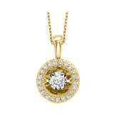 Gems One 14KT Yellow Gold & Diamond Rhythm Of Love Neckwear Pendant  - 1/6 ctw - ROL1222-4YC photo