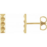 14K Yellow Pyramid Bar Earrings - 86535601P photo