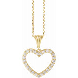 14K Yellow 1/2 CTW Diamond Heart 18 Necklace - 67533104P photo