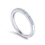 Gabriel & Co. 14k White Gold Contemporary Diamond Wedding Band - WB14399R4W44JJ photo 3