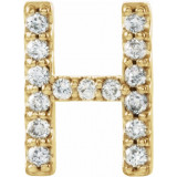 14K Yellow .06 CTW Diamond Single Initial H Earring - 867976036P photo