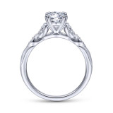 Gabriel & Co. 14k White Gold Victorian Straight Engagement Ring - ER11721O4W44JJ photo 2