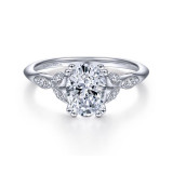 Gabriel & Co. 14k White Gold Victorian Straight Engagement Ring - ER11721O4W44JJ photo