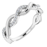 14K White 1/8 CTW Diamond Anniversary Band - 123424600P photo