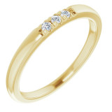 14K Yellow .06 CTW Diamond French-Set Anniversary Band - 124030604P photo