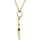 14K Yellow 25.7x4.7 mm Crescent Moon 16 Necklace - 85880100P photo 2