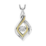 Gems One Silver (SLV 995) Diamond Rhythm Of Love Neckwear Pendant  - 1/10 ctw - ROL1235-SSWPD photo